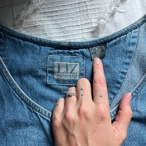 Vintage denim button down dress - Picture 2 of 4